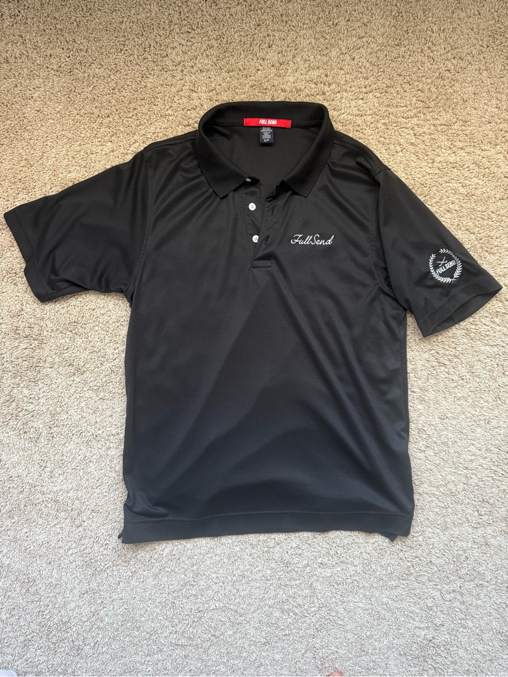 Men's Black Performance Polo